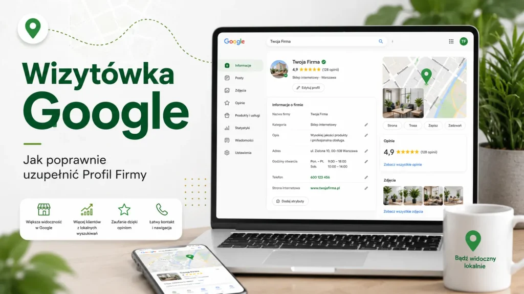 Wizytówka Google – poprawnie uzupełniony Profil Firmy w Google