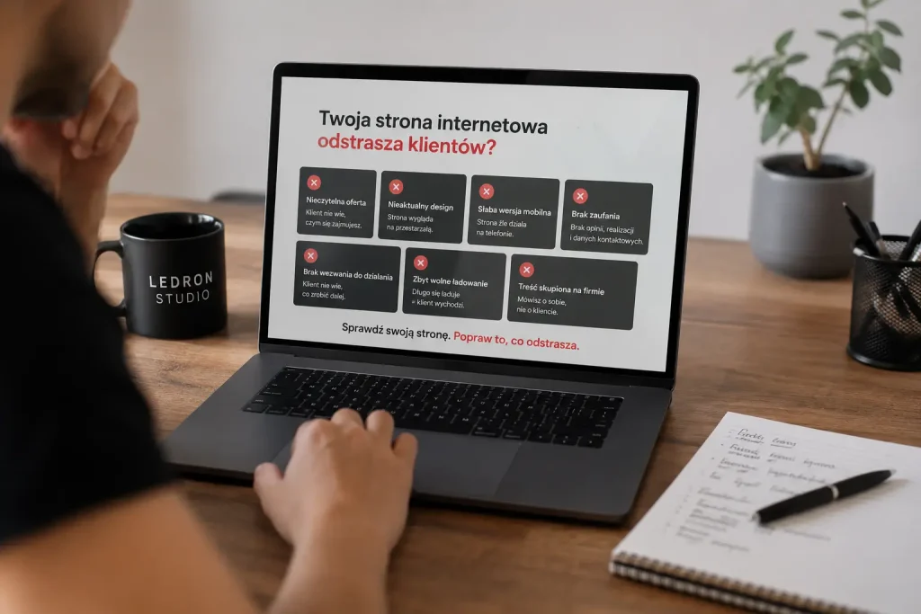 7 sygnałów, że Twoja strona internetowa odstrasza klientów