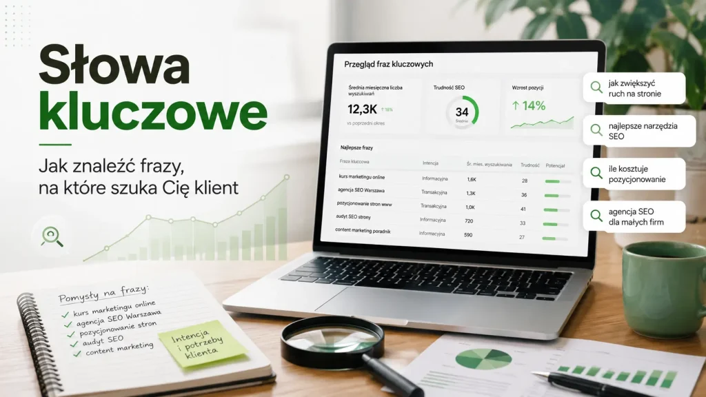 Analiza słów kluczowych i wyszukiwanie fraz SEO, na które klienci szukają usług w Google