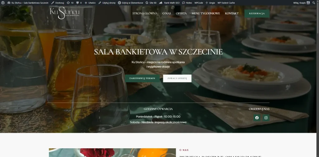 Ku Słońcu – sala bankietowa