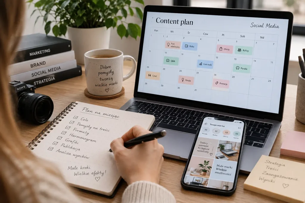 Content plan na social media – miesięczny kalendarz publikacji i planowanie treści